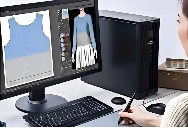 Рабочее место разработки вязаного изделия